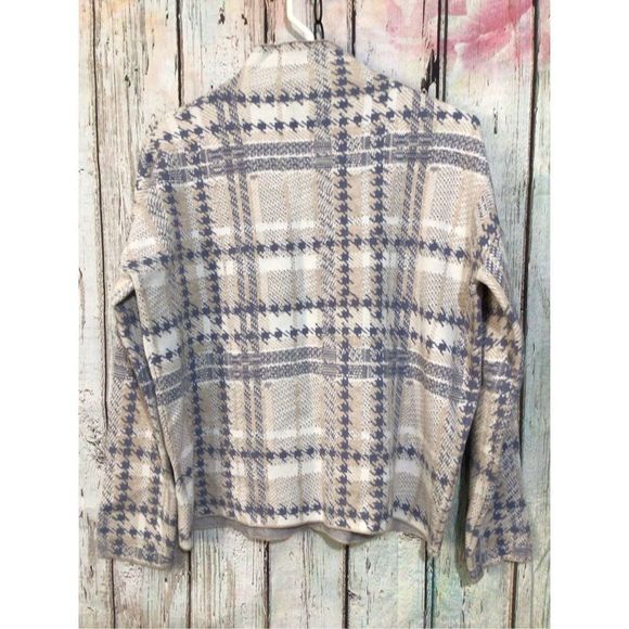 Rachel Zoe Plaid Cowl Neck Sweater - Gray and Cream - Picture 9 of 13